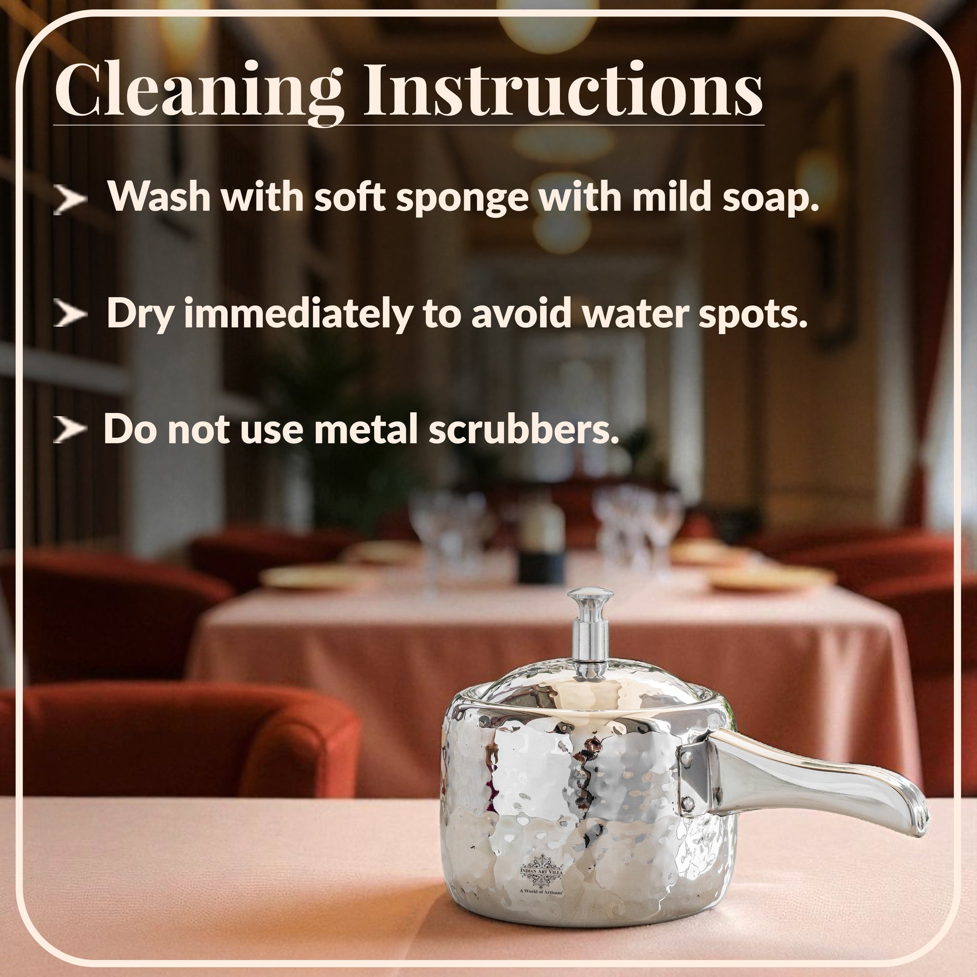 Stainless Steel Cooker With Hammered Design (Serving Only)