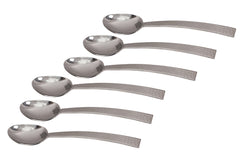 Stainless Steel New Curve Hammer Dessert Spoon Cutlery Set -7.5''Inch