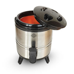Vaccum Insulated Steel Water Dispenser, Inside Copper Thermosteel Camper, Hot and Cold, with Easy to Hold Handle,  Volume-3000 ML