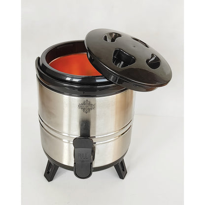 Vaccum Insulated Steel Water Dispenser, Inside Copper Thermosteel Camper, Hot and Cold, with Easy to Hold Handle,  Volume-3000 ML