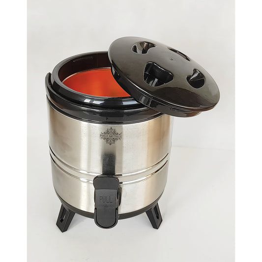 Vaccum Insulated Steel Water Dispenser, Inside Copper Thermosteel Camper, Hot and Cold, with Easy to Hold Handle,  Volume-3000 ML