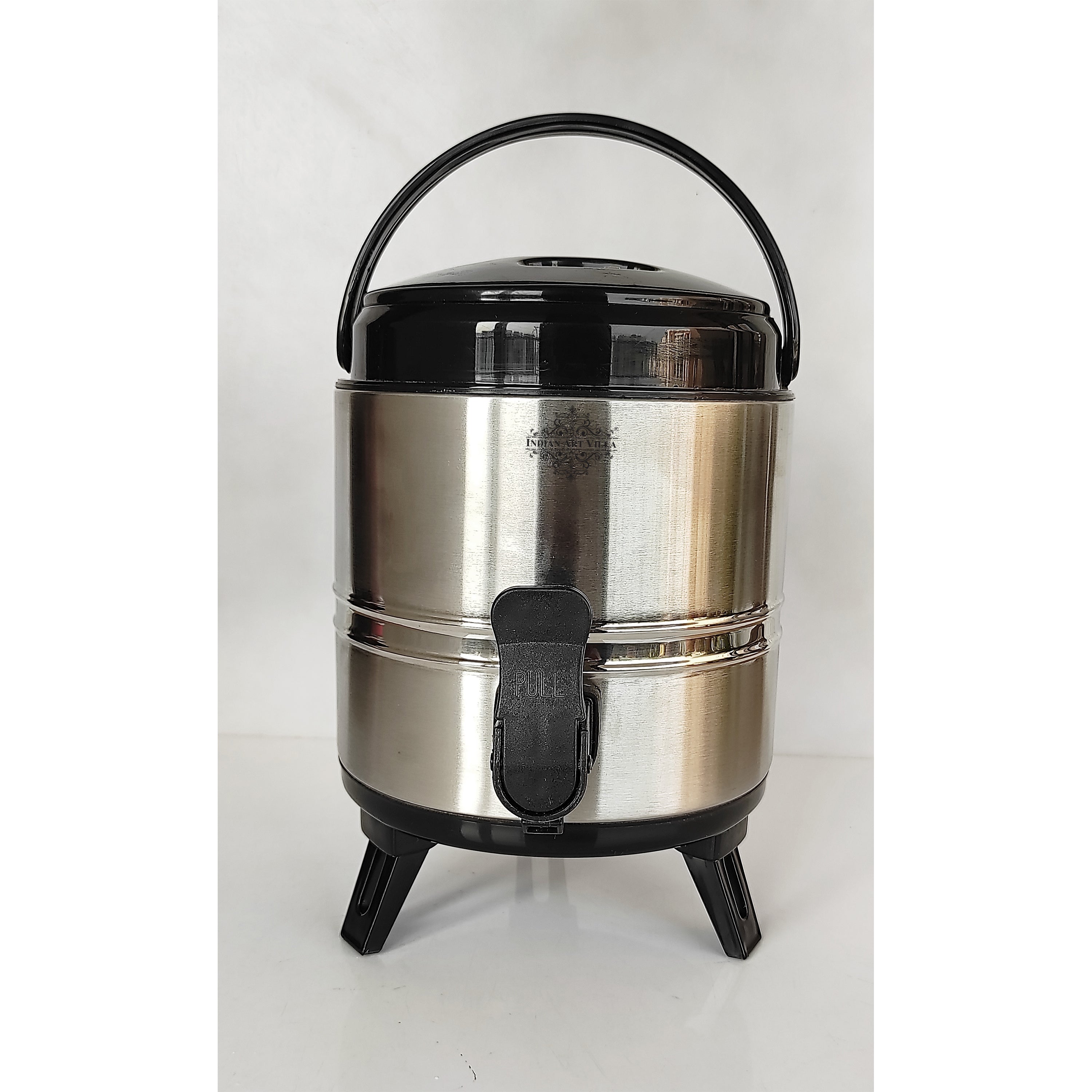 Vaccum Insulated Steel Water Dispenser, Inside Copper Thermosteel Camper, Hot and Cold, with Easy to Hold Handle,  Volume-3000 ML