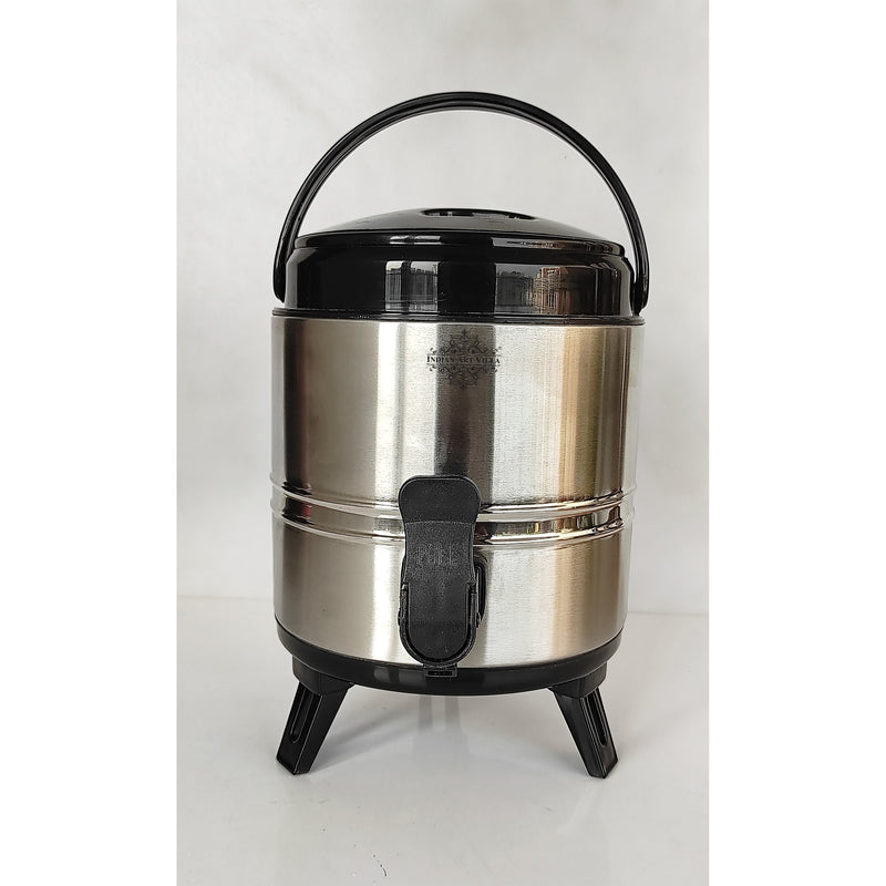 Vaccum Insulated Steel Water Dispenser, Inside Copper Thermosteel Camper, Hot and Cold, with Easy to Hold Handle,  Volume-3000 ML