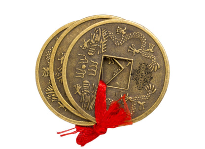 Pure Metal Alloy Set of 3 Fengshui Coins