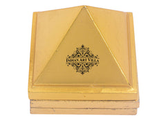 Brass 3-Stage Pyramid with Vastu Yantra: "A Symbol of Prosperity and Harmony"