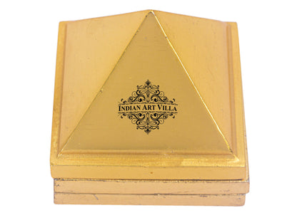 Brass 3-Stage Pyramid with Vastu Yantra: "A Symbol of Prosperity and Harmony"
