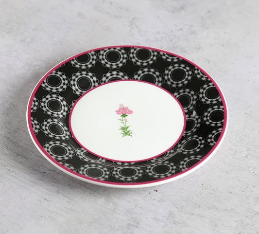 India Circus Black Garden Side Plate 7" 1 Piece