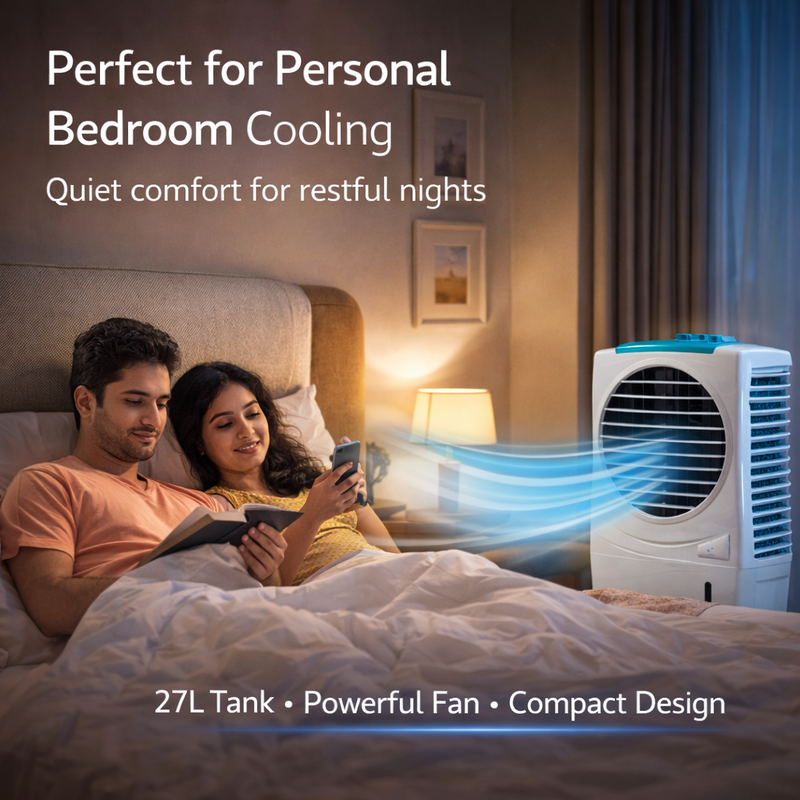 Ice Cube 27 Personal Room Air Cooler with Powerful Fan