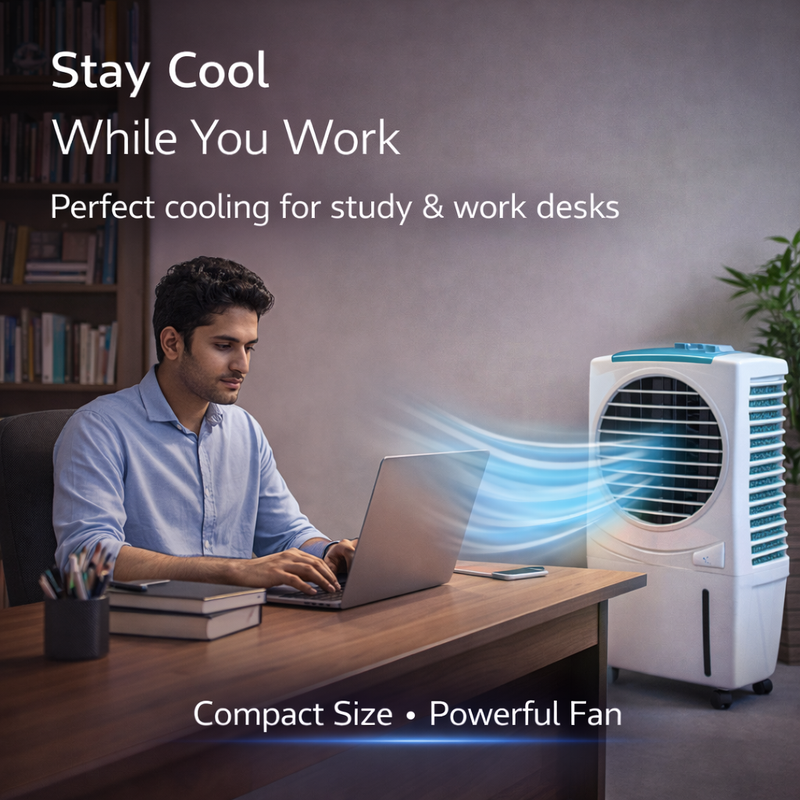 Ice Cube 27 Personal Room Air Cooler with Powerful Fan