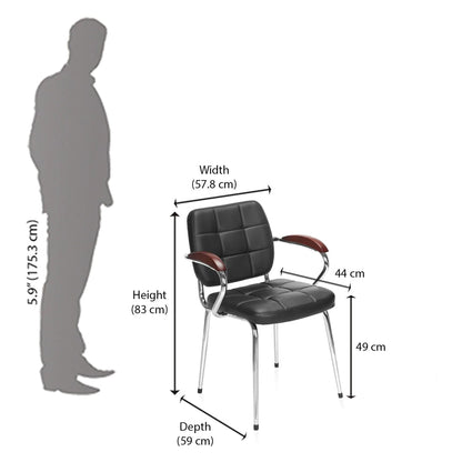 Nilkamal Chopper Visitor Chair (Black)