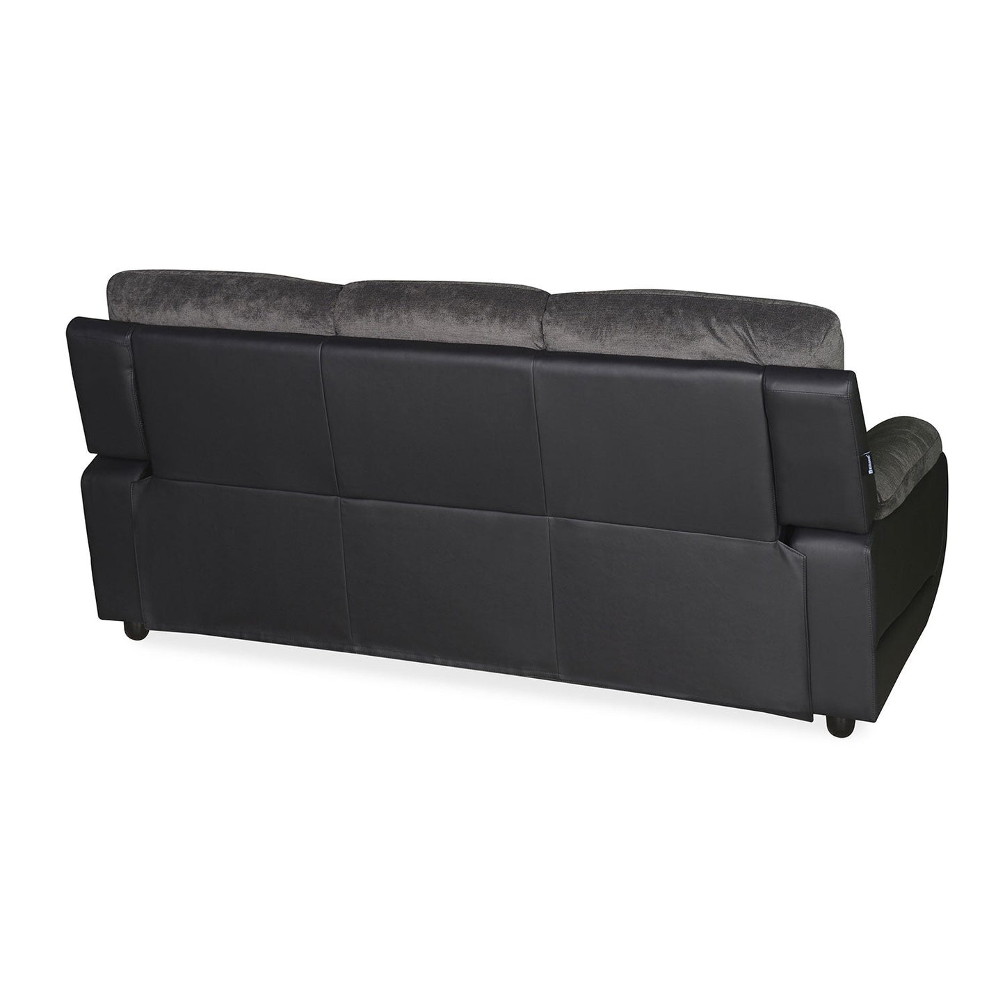 Nilkamal Chris Fabric 3 Seater Sofa (Black / Grey)