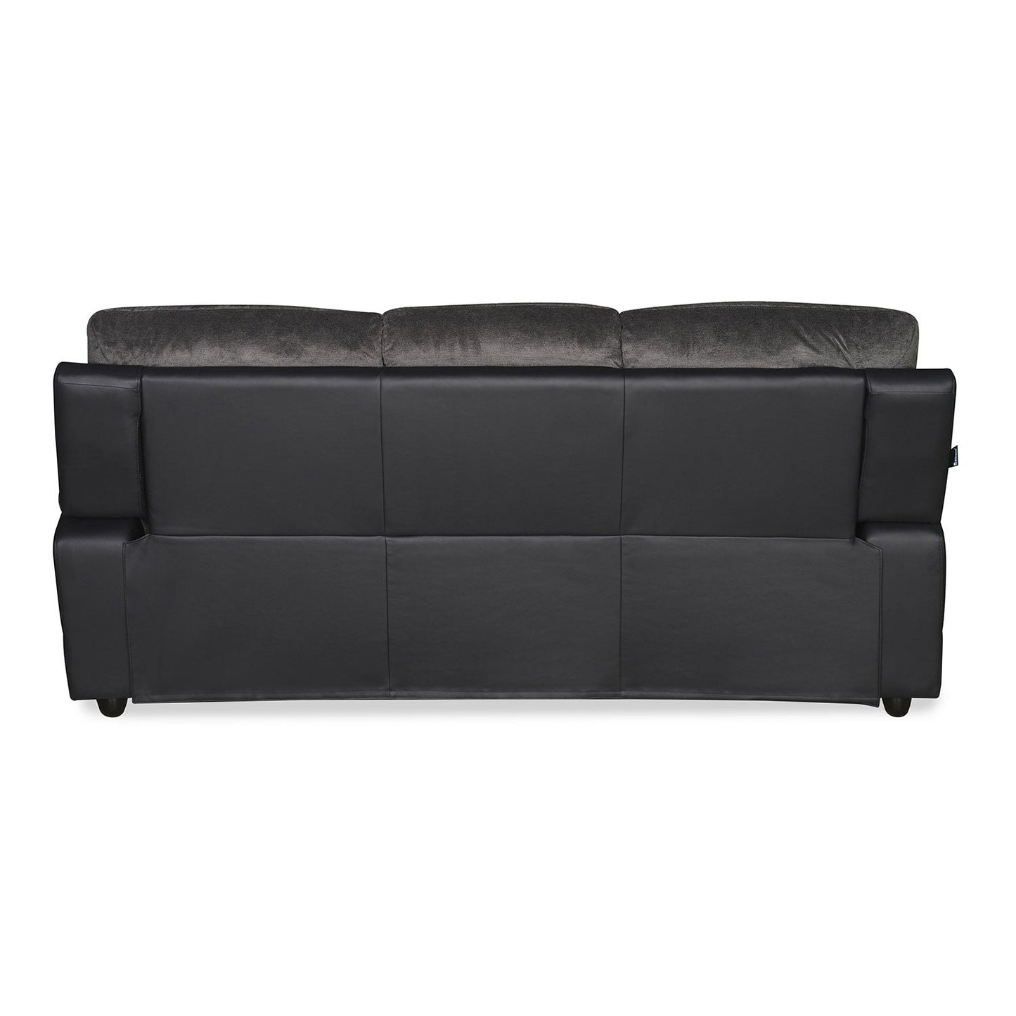 Nilkamal Chris Fabric 3 Seater Sofa (Black / Grey)