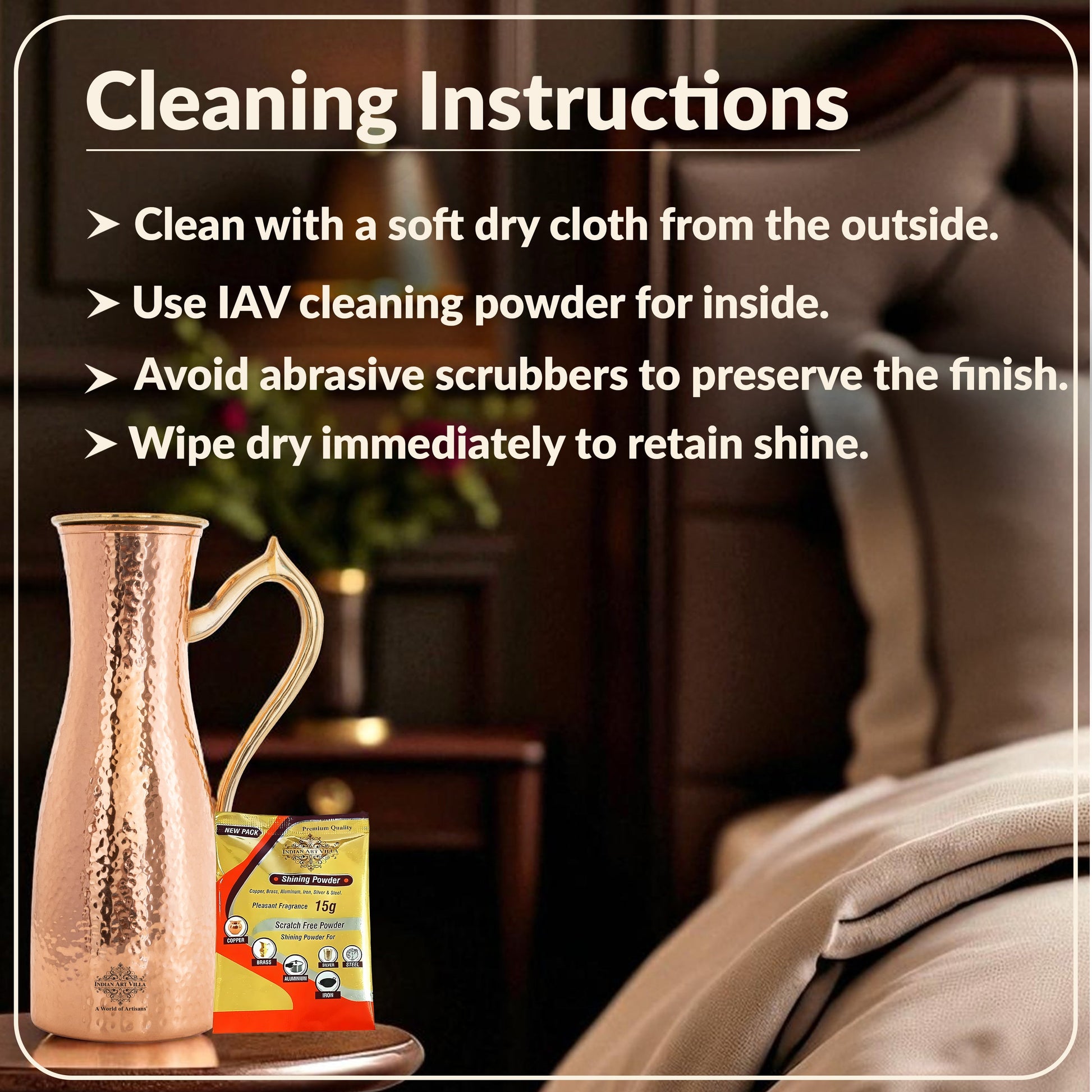 Copper Jug with Hammered Curve Design, Brass Handle & Lid – 1400 ML