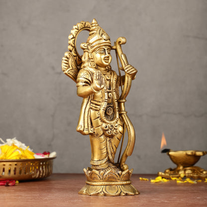 Brass superfine Lord Shri Ram Idol 8 inch