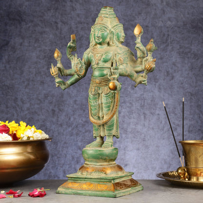 Brass Lord Brahma Statue - 16 Inch
