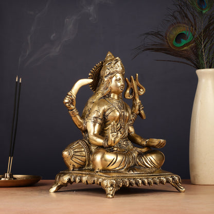 Pure Brass Santoshi Mata Idol 9"
