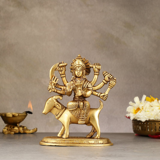 Pure Brass Meldi Mata Idol 5.5 inch