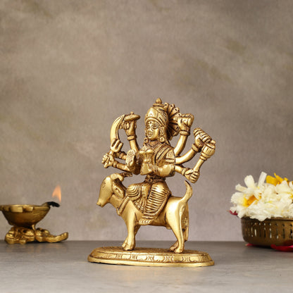Pure Brass Meldi Mata Idol 5.5 inch