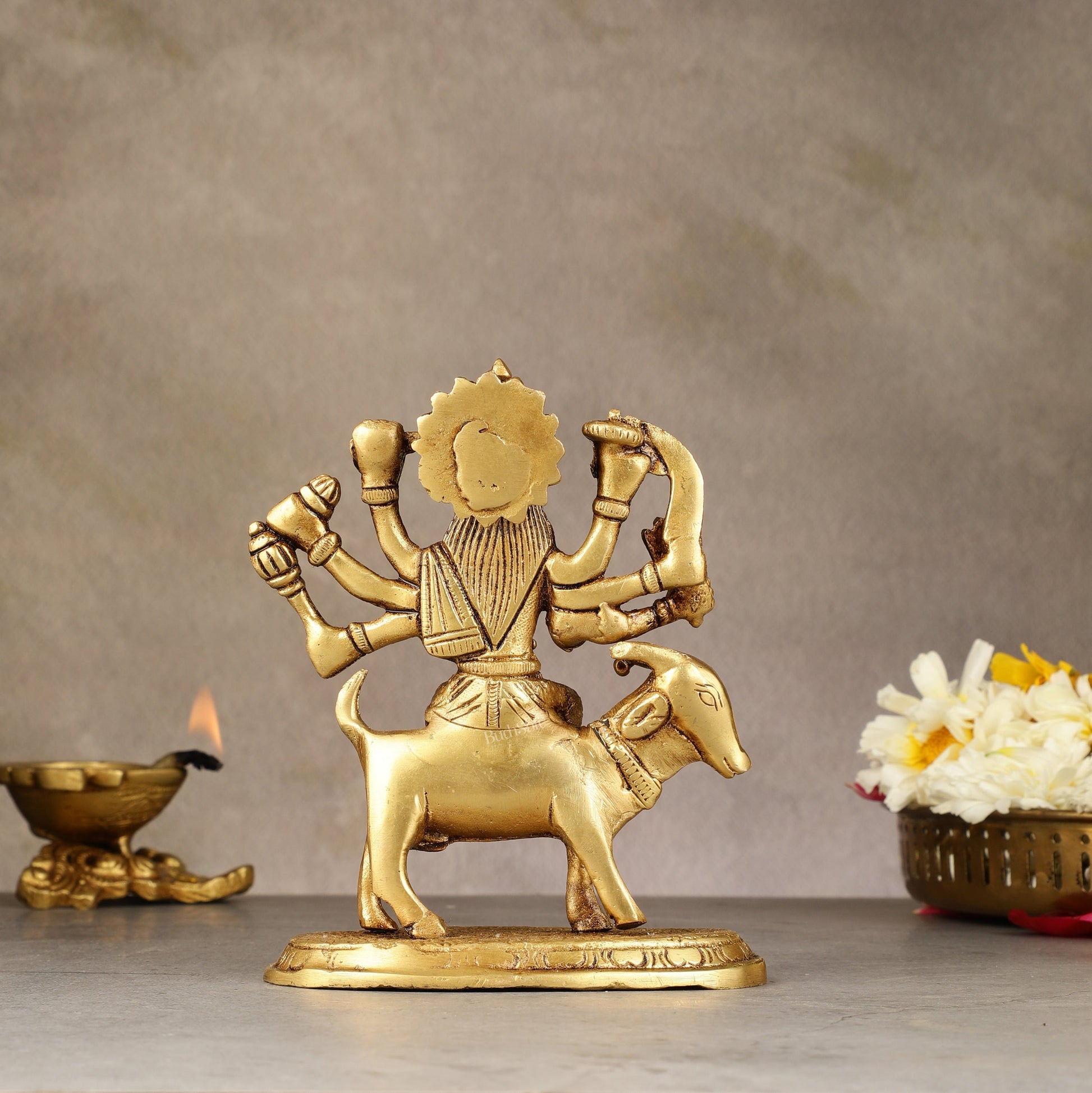Pure Brass Meldi Mata Idol 5.5 inch