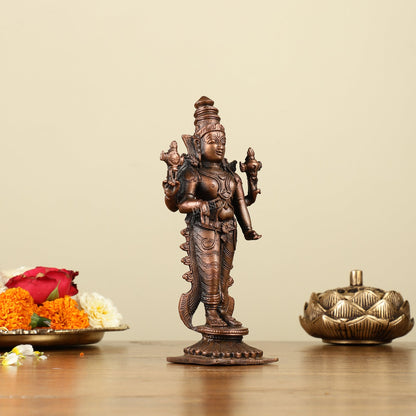 Pure Copper Tirupati Balaji Idol 7"