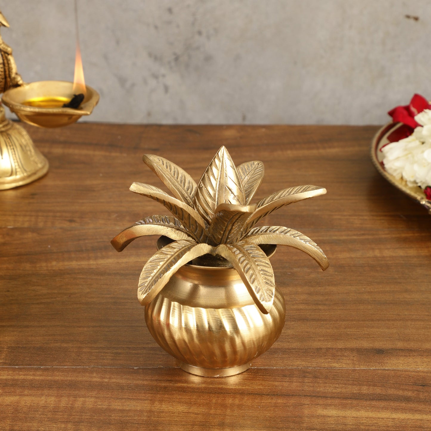 Pure Brass Kalash - 5" | Traditional Elegance