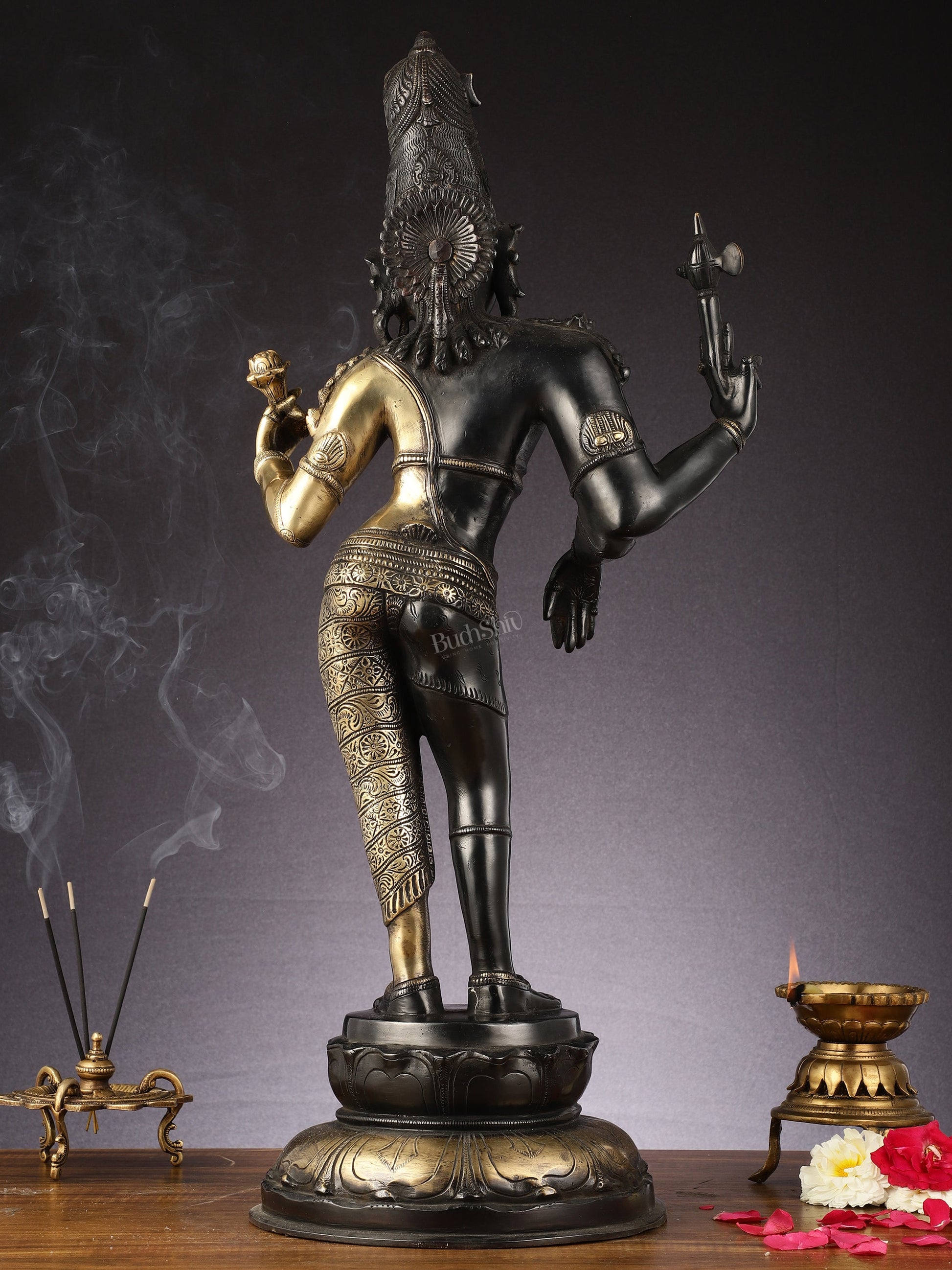 Brass Ardhanarishwara Statue - 27"