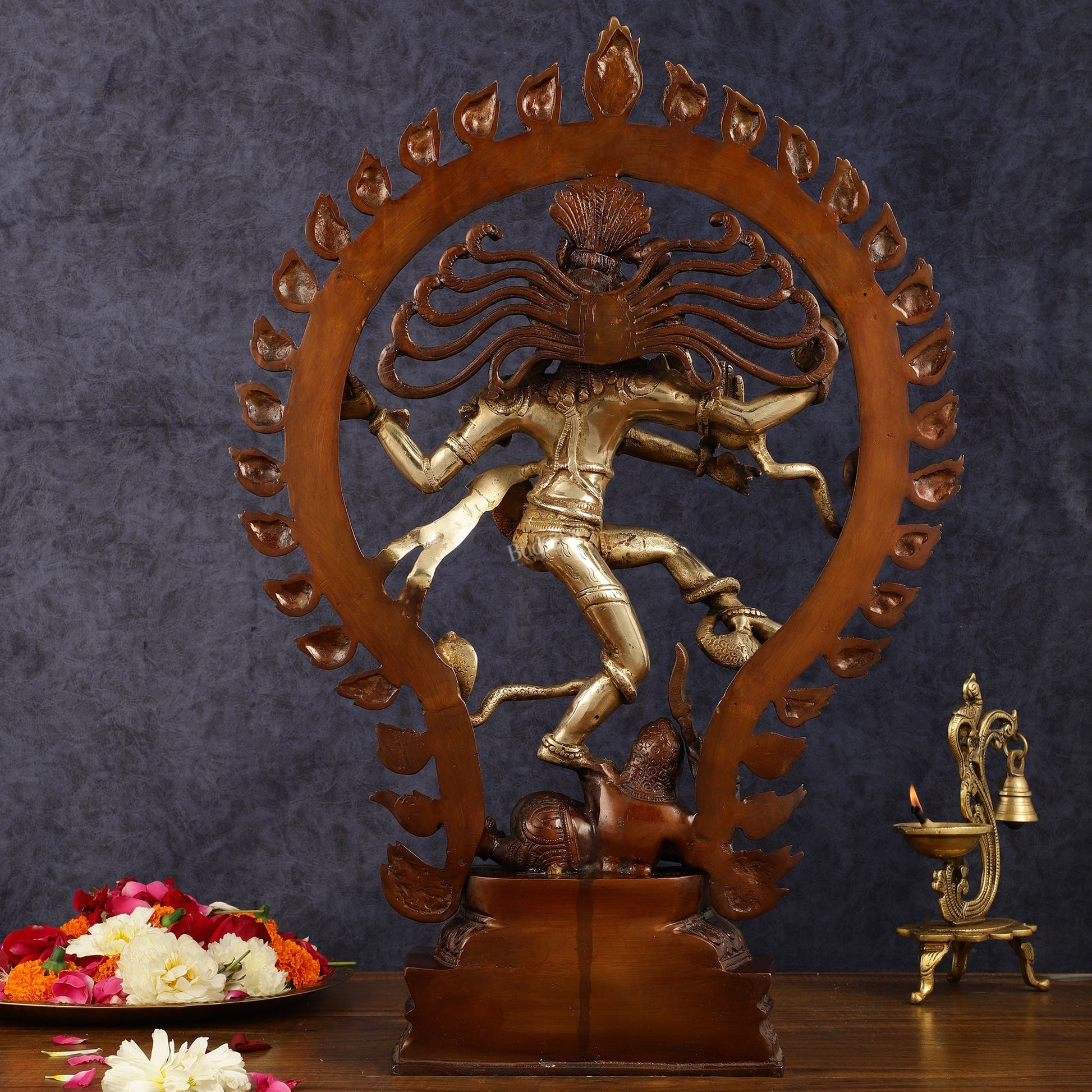 Pure Brass Nataraja Statue - Height 21.5"