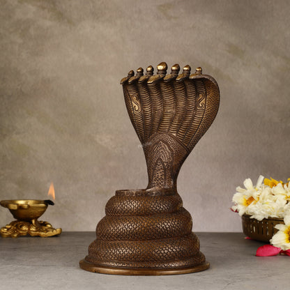 Pure Brass Large Sheshanaaga Peeta Singhasan - 8 inch