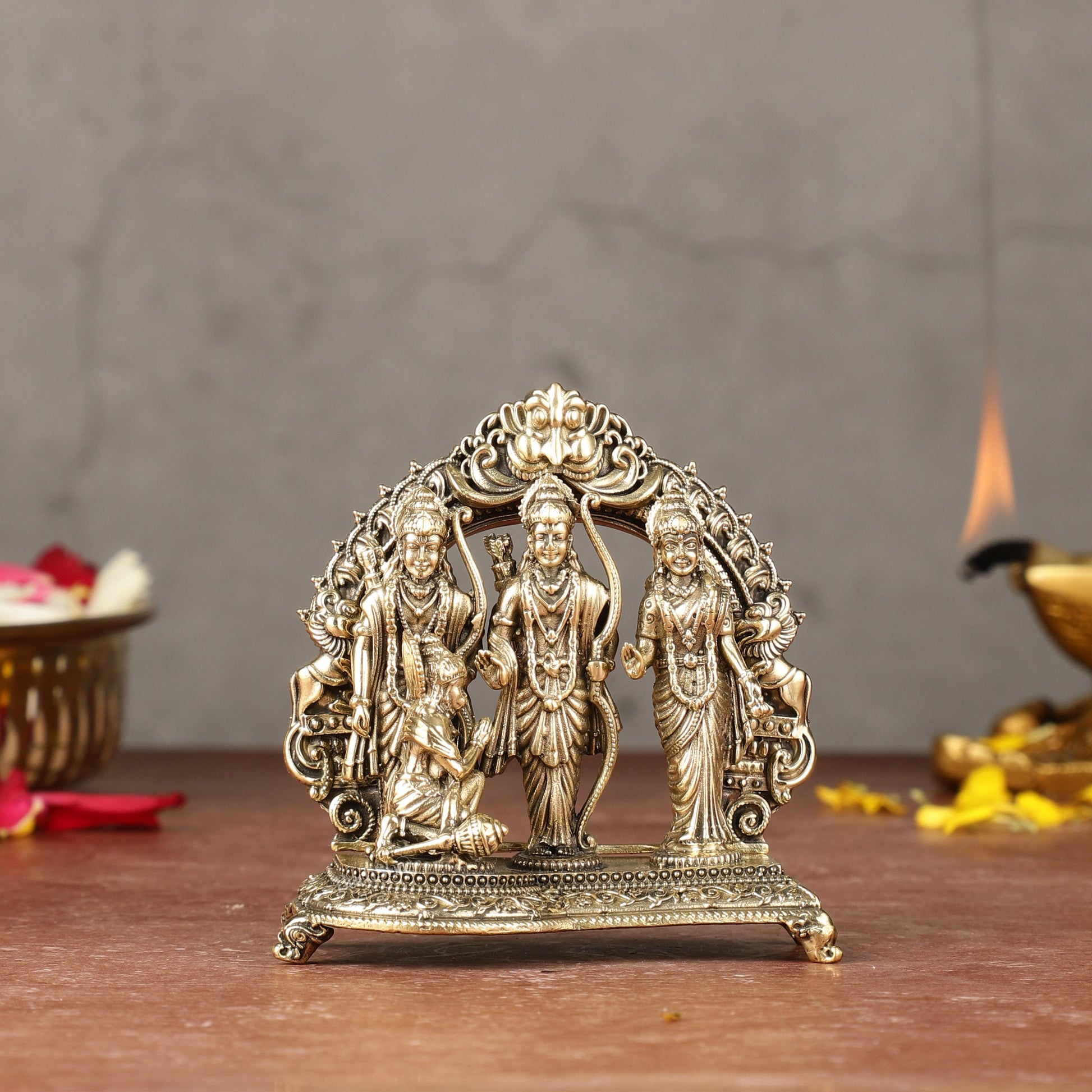Brass Ram Darbar Lightweight Idol - 4-inch