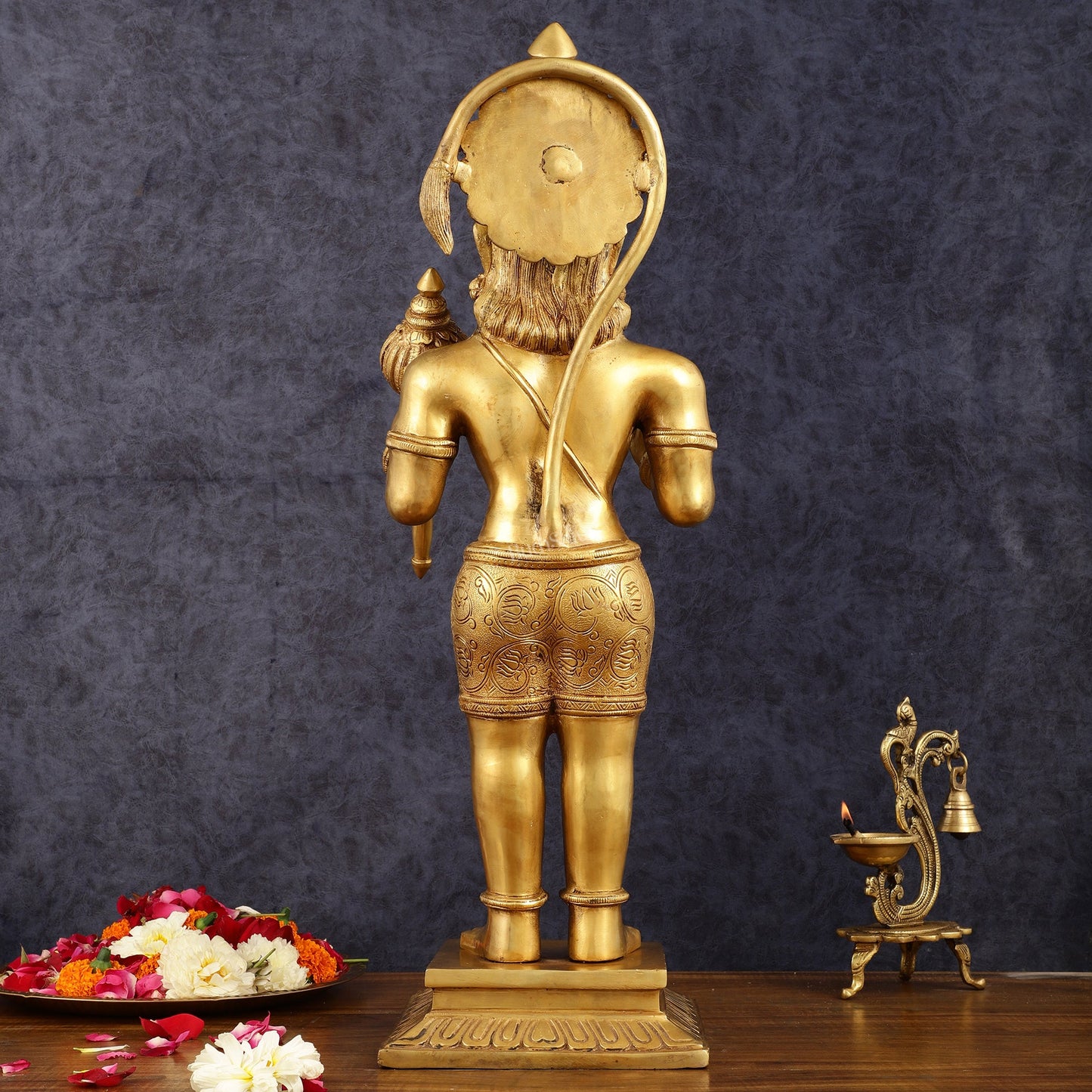 Exquisite Handcrafted Brass Lord Hanuman Statue - 23" Aashirwaad Mudra