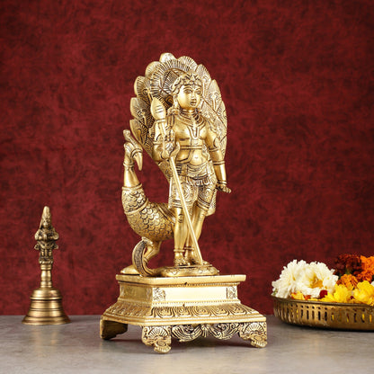 Handcrafted Lord Murgan Brass Idol - 12"