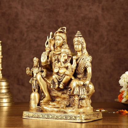 Brass Shiv Parivaar | 8" antique finish