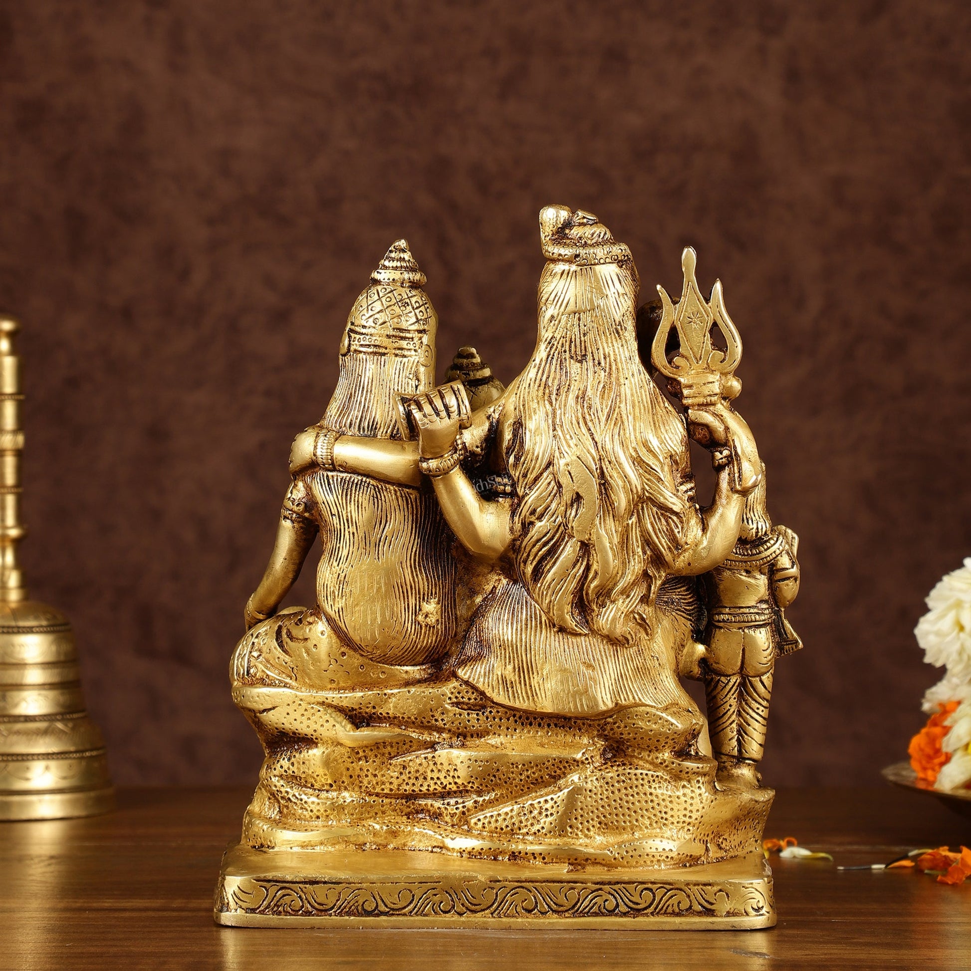 Brass Shiv Parivaar | 8" antique finish