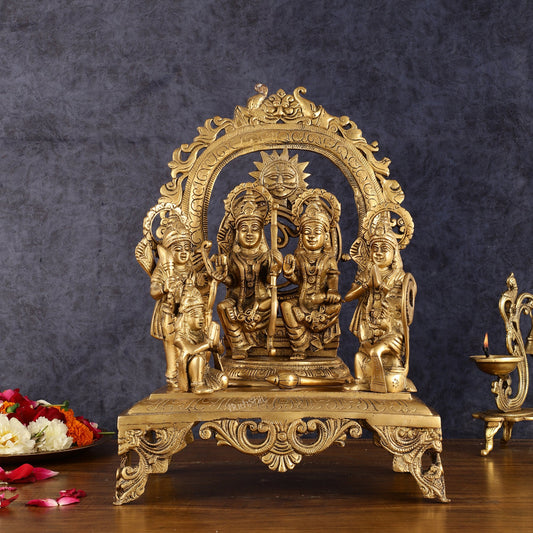 Brass Superfine Shri Ram Darbar Idol - 16 Inch (Ramapatabhishekam)