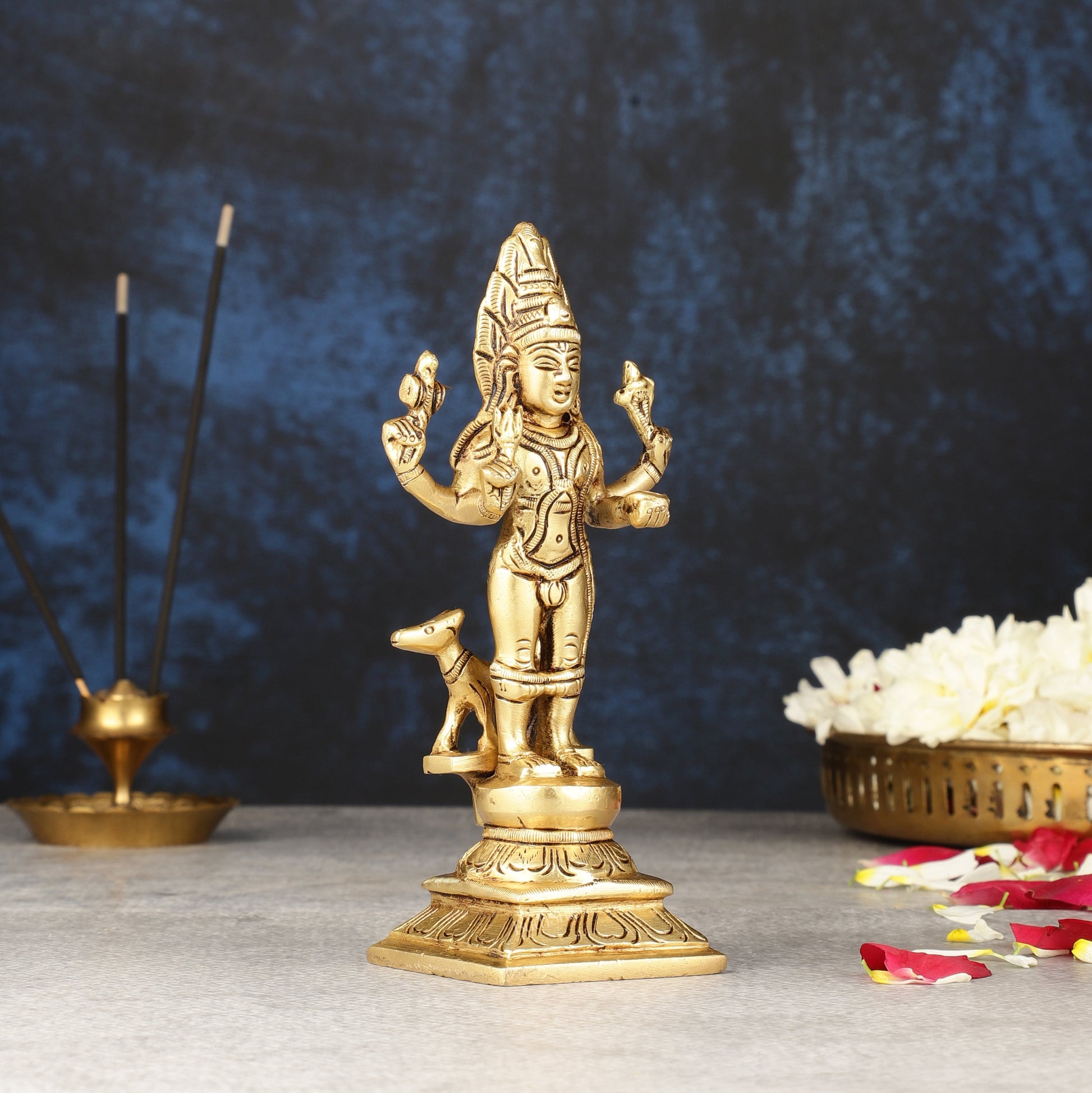 Superfine Brass Kaal Bhairav Idol - 6.5