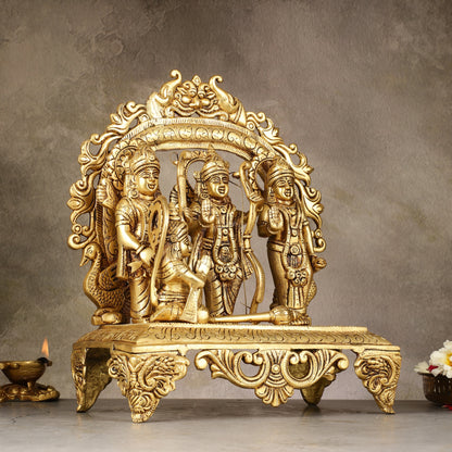 Brass Superfine Ram Darbar - Majestic 13-Inch Sculpture