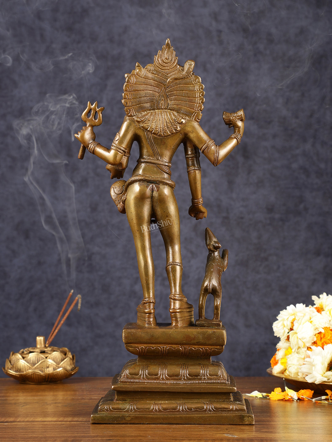Bhikshasthana Shiva Kaal Bhairava Brass Statue | Height: 14.5 inch