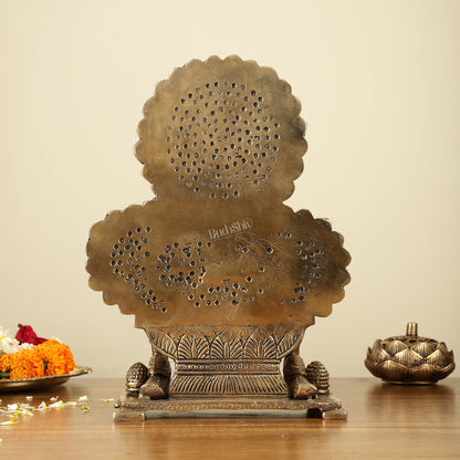 Pure Brass Baal Krishna with Peacocks Idol 11 inch