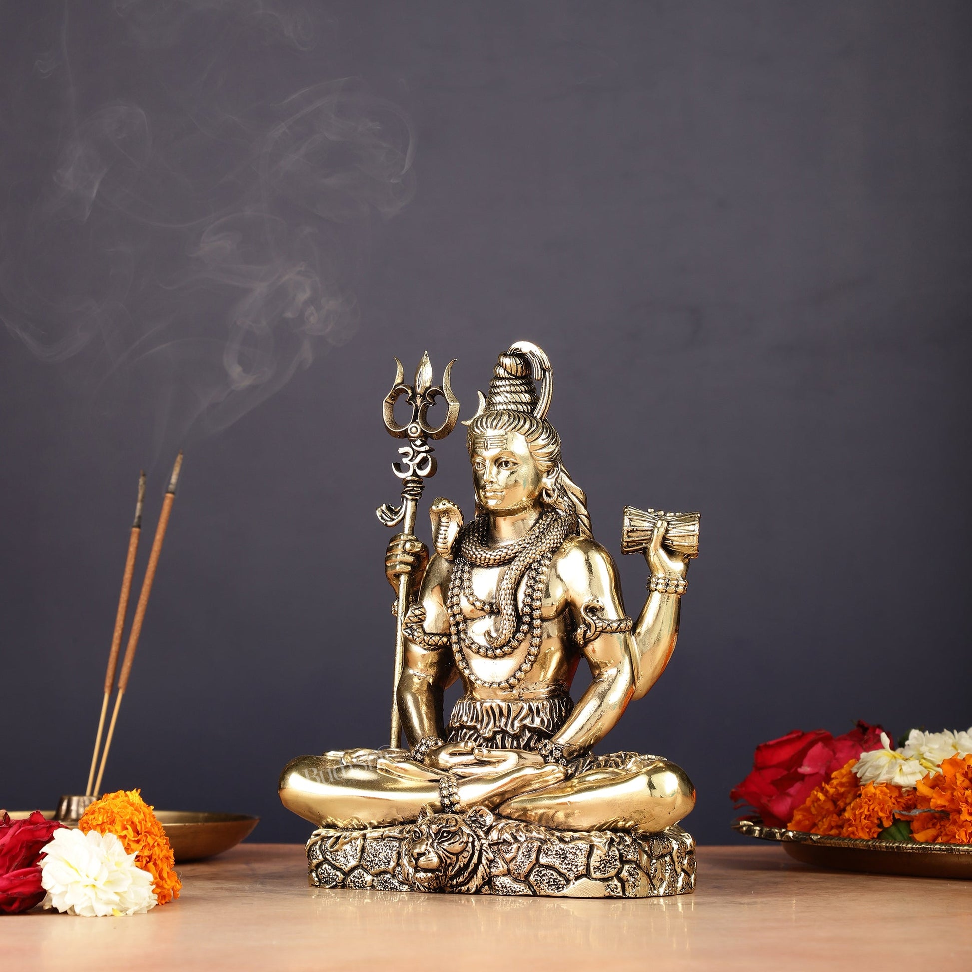 Brass Superfine Intricate Lord Shiva Statue – 7 Inch