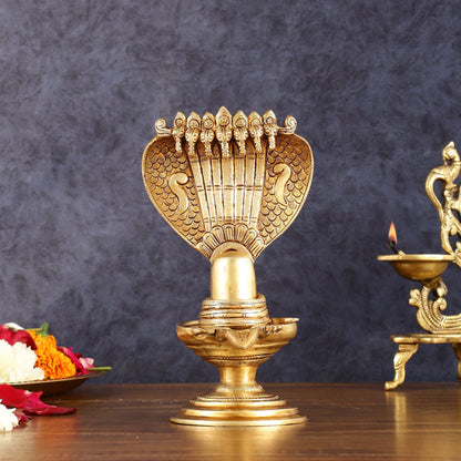 Brass Shivling 8 "