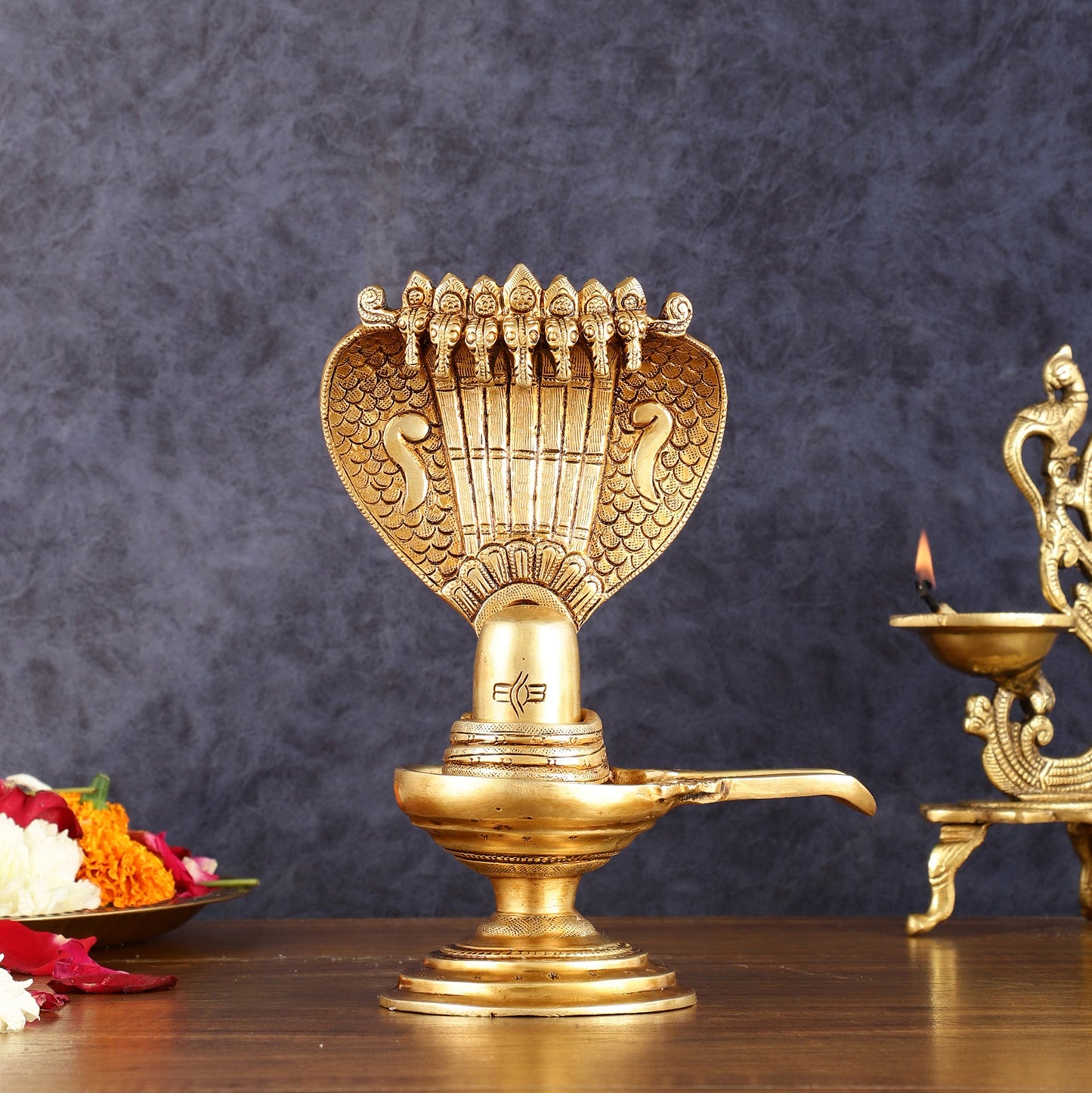 Brass Shivling 8 "