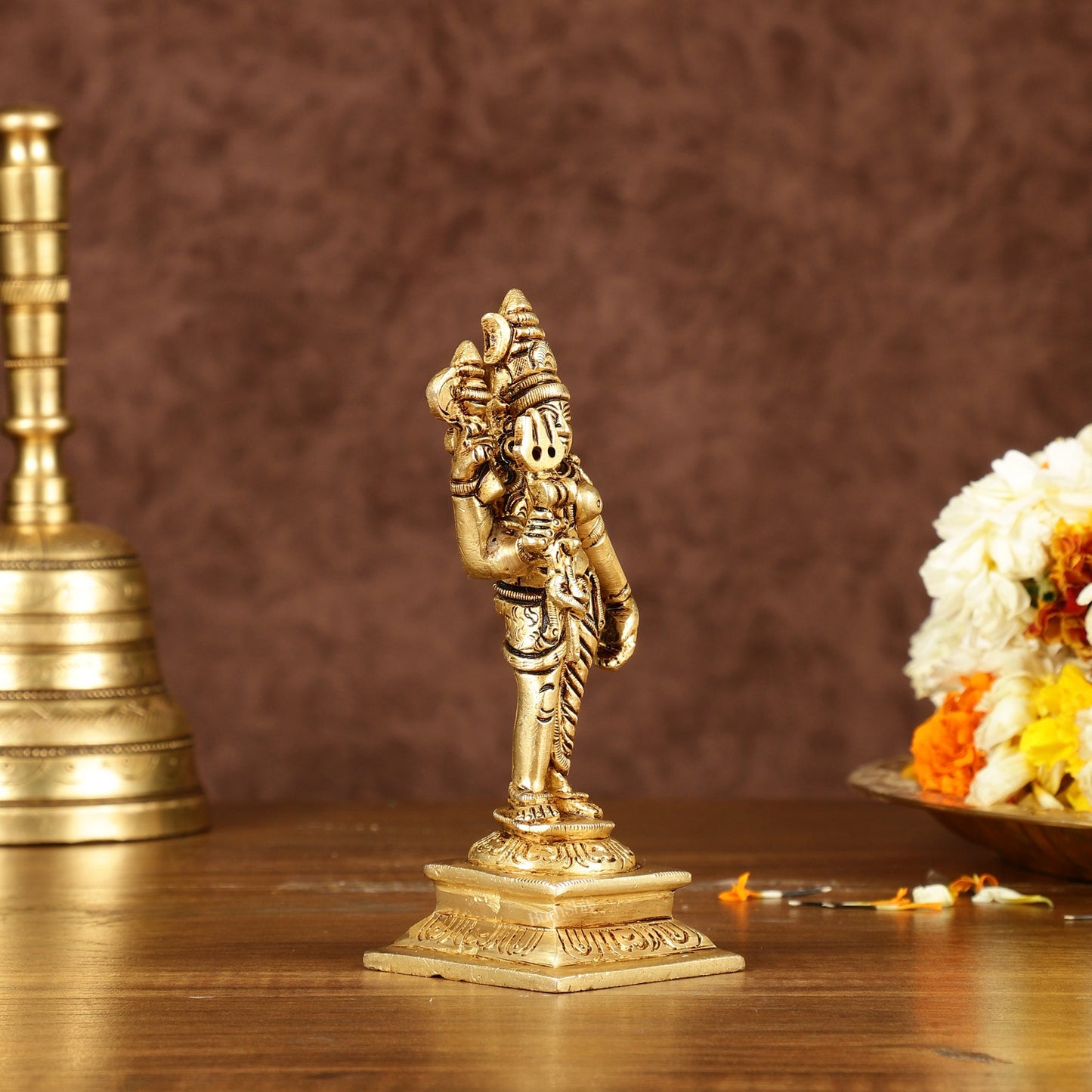 Brass Small Ardhanarishwara Shiv Shakti Idol | Height: 5 inch