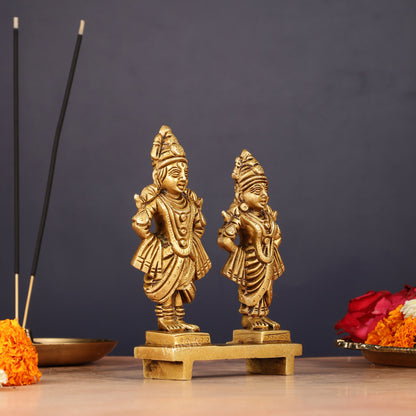 Pure Brass Vitthal Rukmani Idol 5"