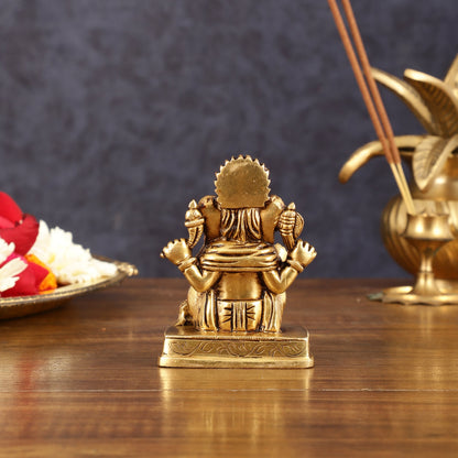 Brass Small Lord Ganesha Superfine Idol - 3" Height