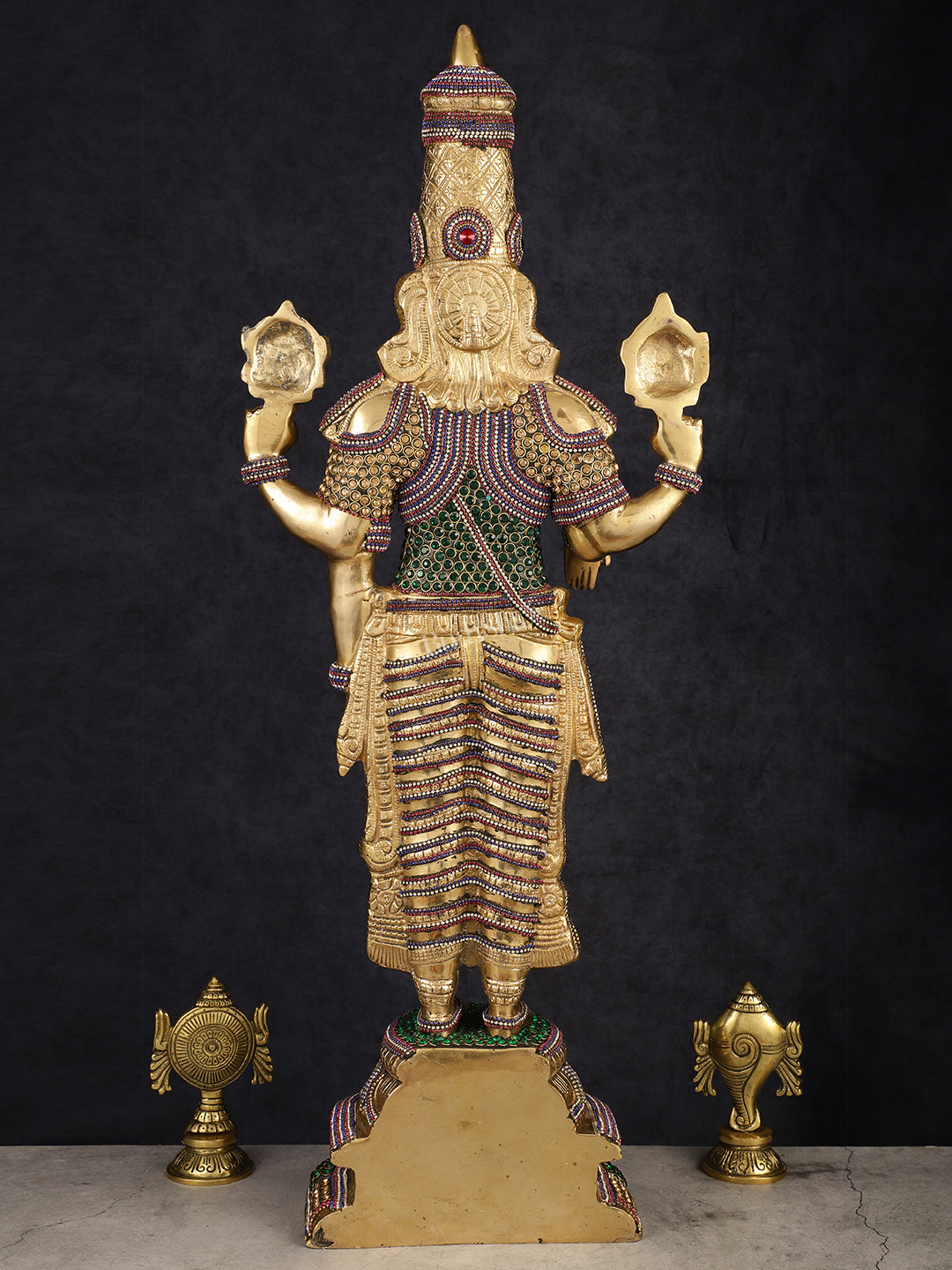 Divine Pure Brass Tirupati Balaji Idol 33"