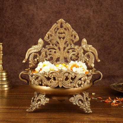 Unique Brass Urli Bowl | Height: 10 inch
