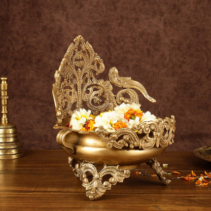 Unique Brass Urli Bowl | Height: 10 inch