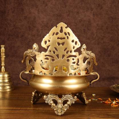 Unique Brass Urli Bowl | Height: 10 inch