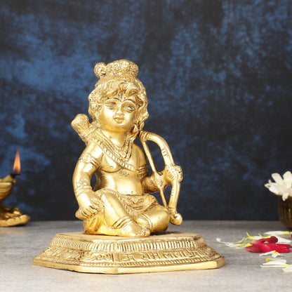 Brass superfine Ram Lalla idol 6 inch