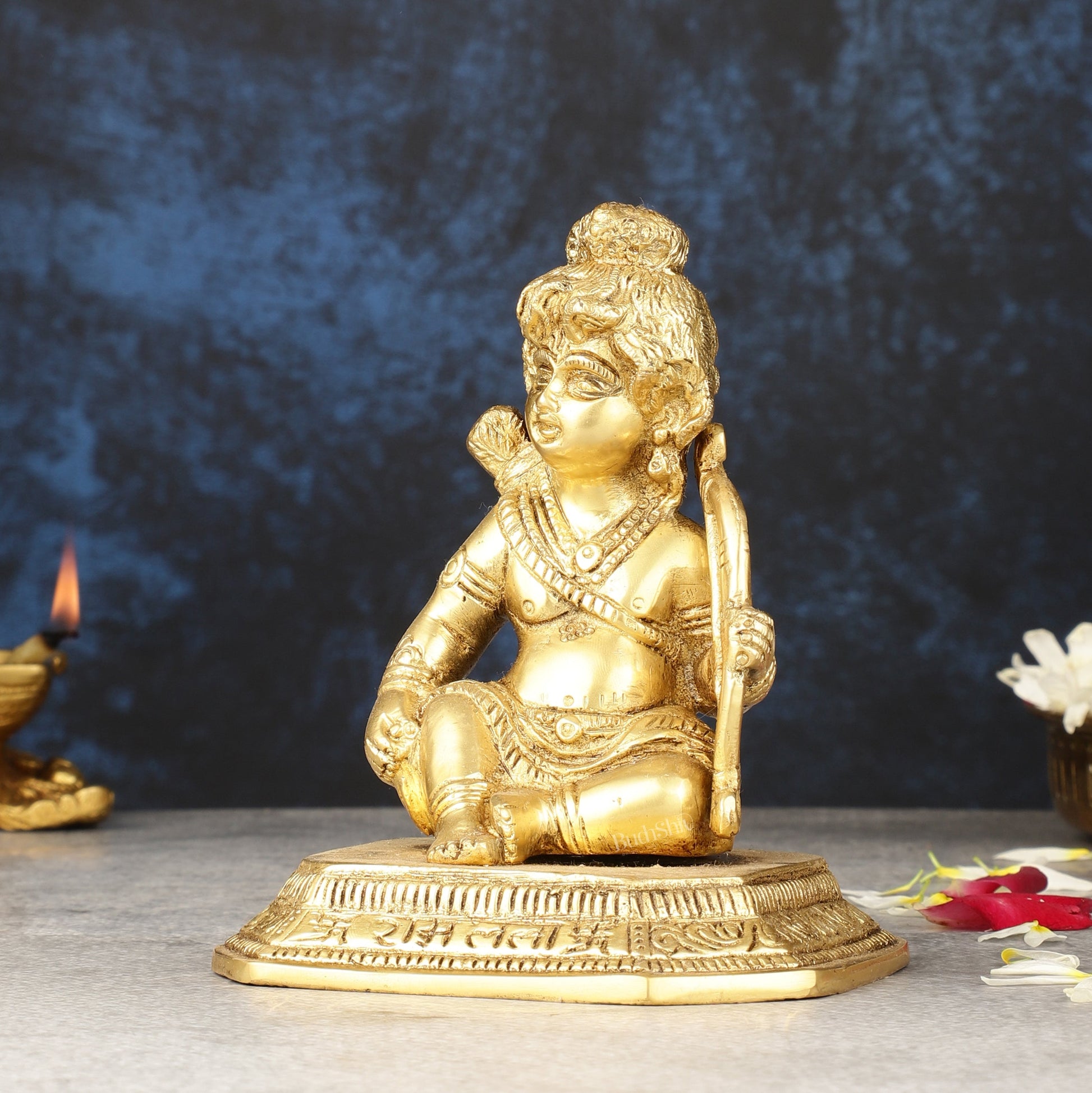 Brass superfine Ram Lalla idol 6 inch